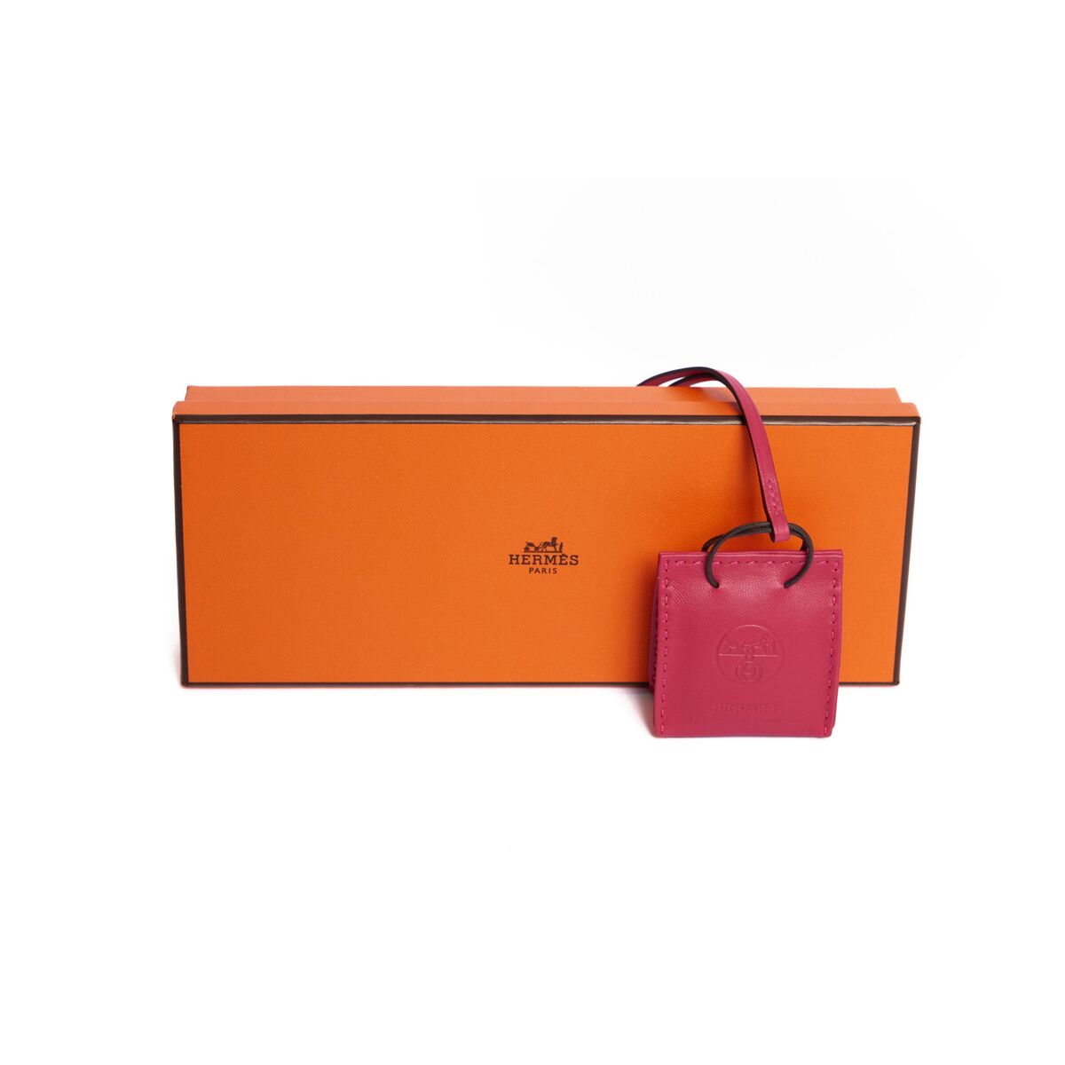 Hermes Rose Orange Bag Charm