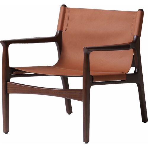 Dario Sling Chair, Chestnut Brown Leather~P111118867