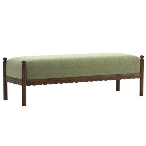 Bennett Scalloped Performance Chenille Bench Bennett Scalloped Performance Chenille Bench