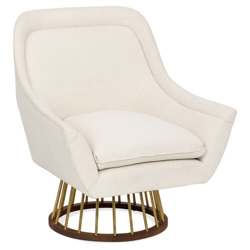 Larson Performance Accent Chair, Ivory Crypton~P77402676