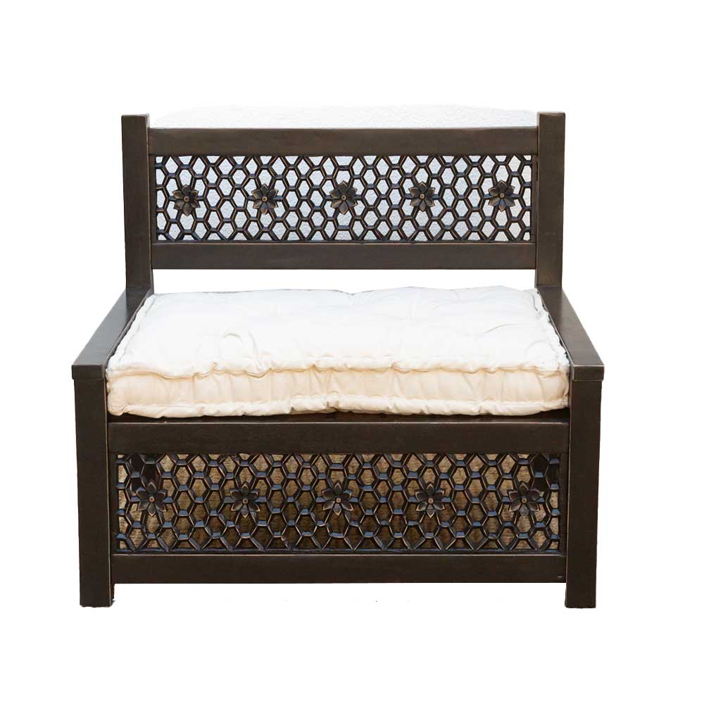 Moroccan Carved Jali Club Chair~P77706236