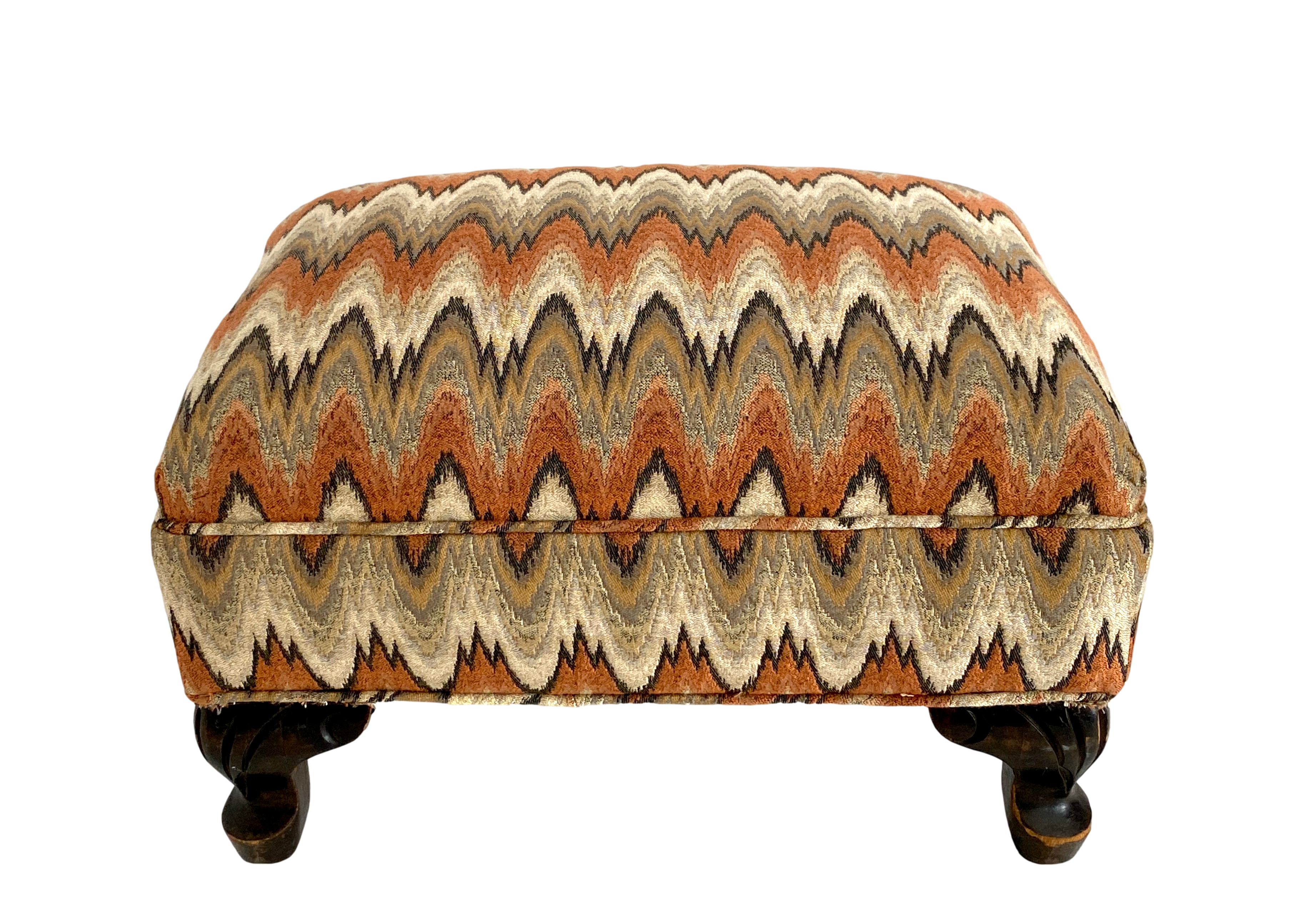 Antique "Missoni" Style Covered Ottoman~P77727104