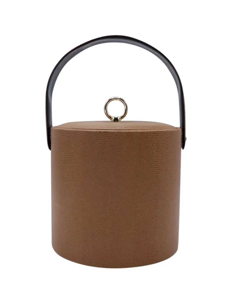 Midcentury Faux Snakeskin Ice Bucket~P77601690