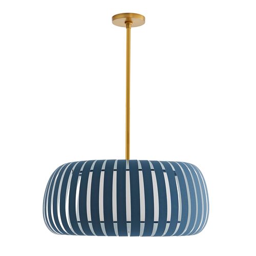 Wilson Banded Pendant, Blue
