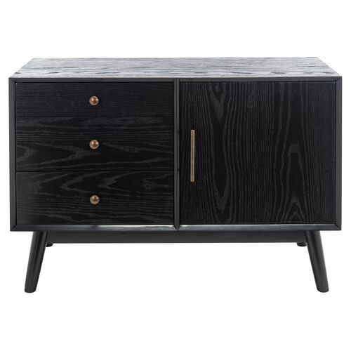 Halien Mid-Century 3-Drawer 1-Door Media Stand