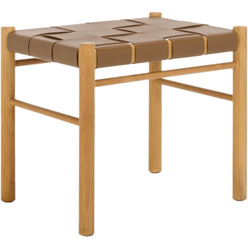 Esthara Woven Leather Ottoman Esthara Woven Leather Ottoman