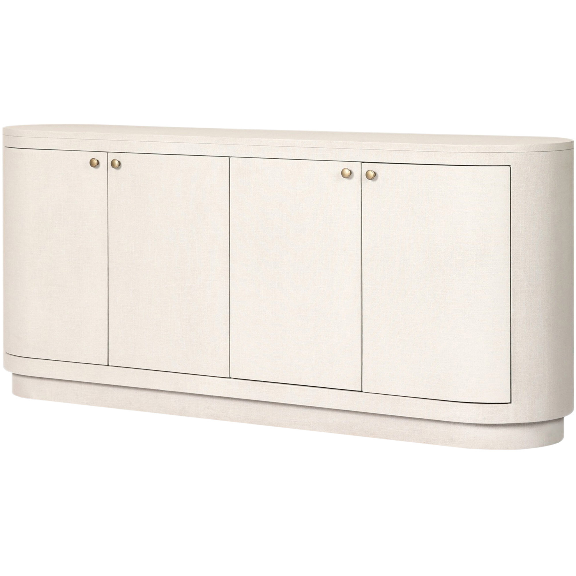Zoryn 4-Door Painted Linen Sideboard, Ivory