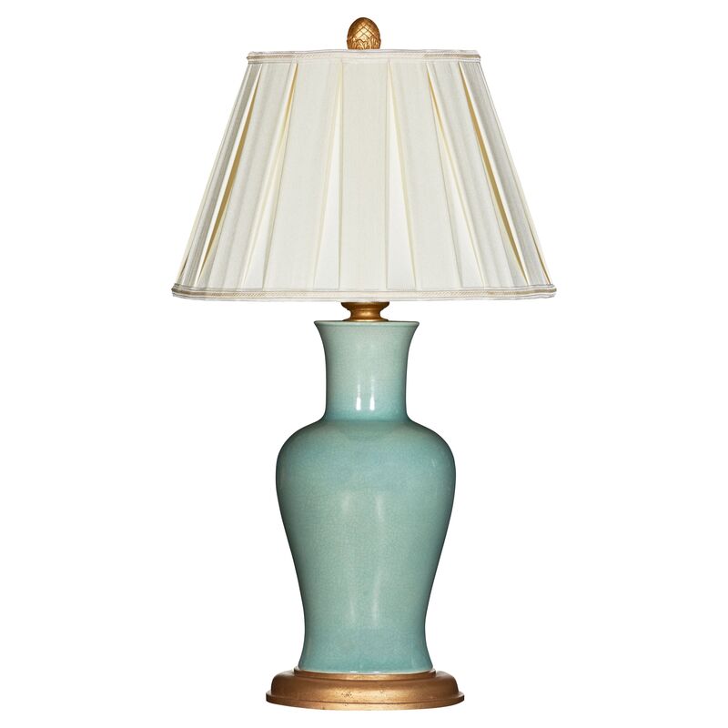 Shiloh Couture Table Lamp, Celedon