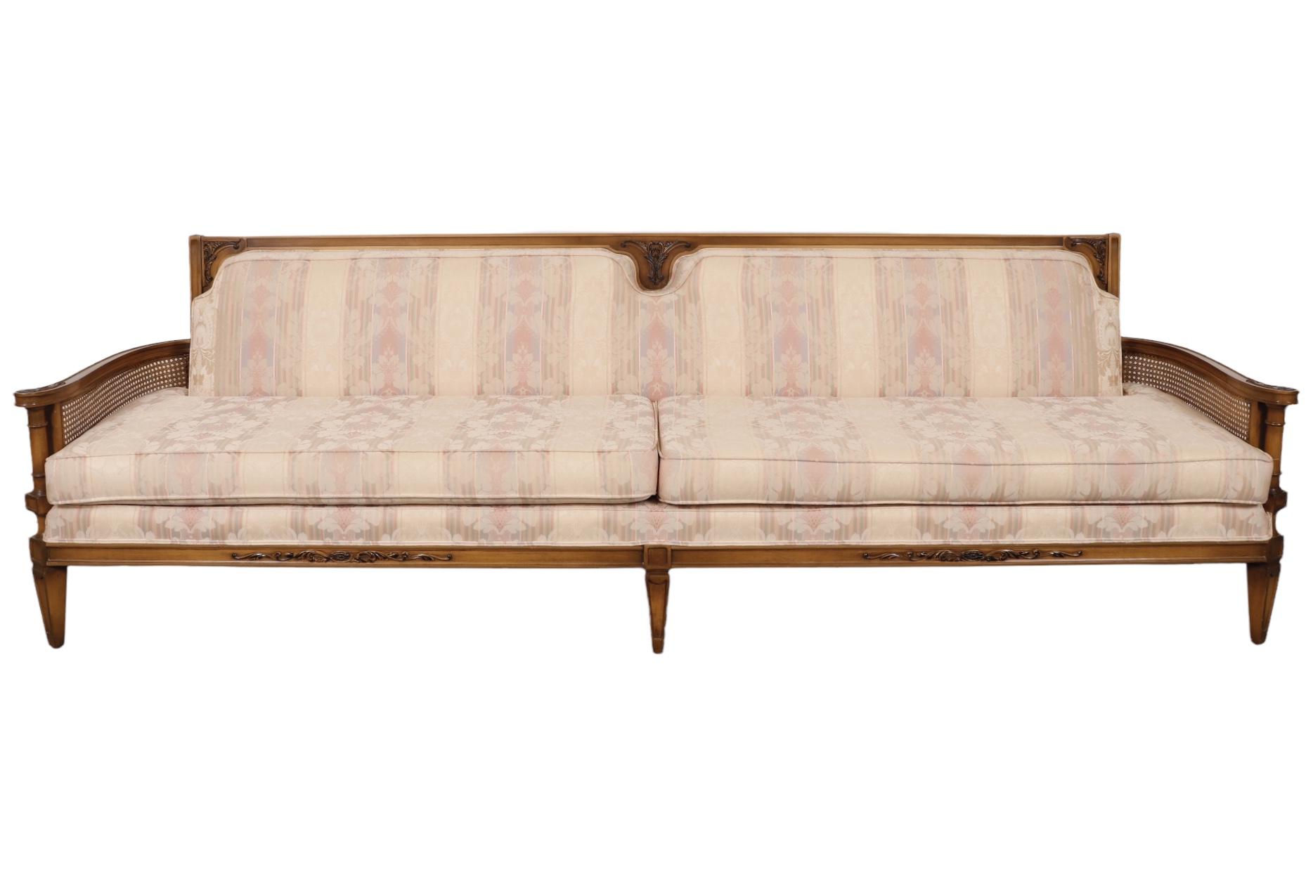 Neoclassical Style Large Caned Sofa~P77650989