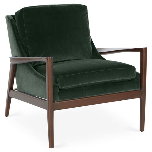 Ebonwood Accent Chair, Forest Velvet~P77451607
