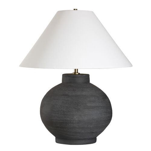 Evariste Porcelain Table Lamp, Black