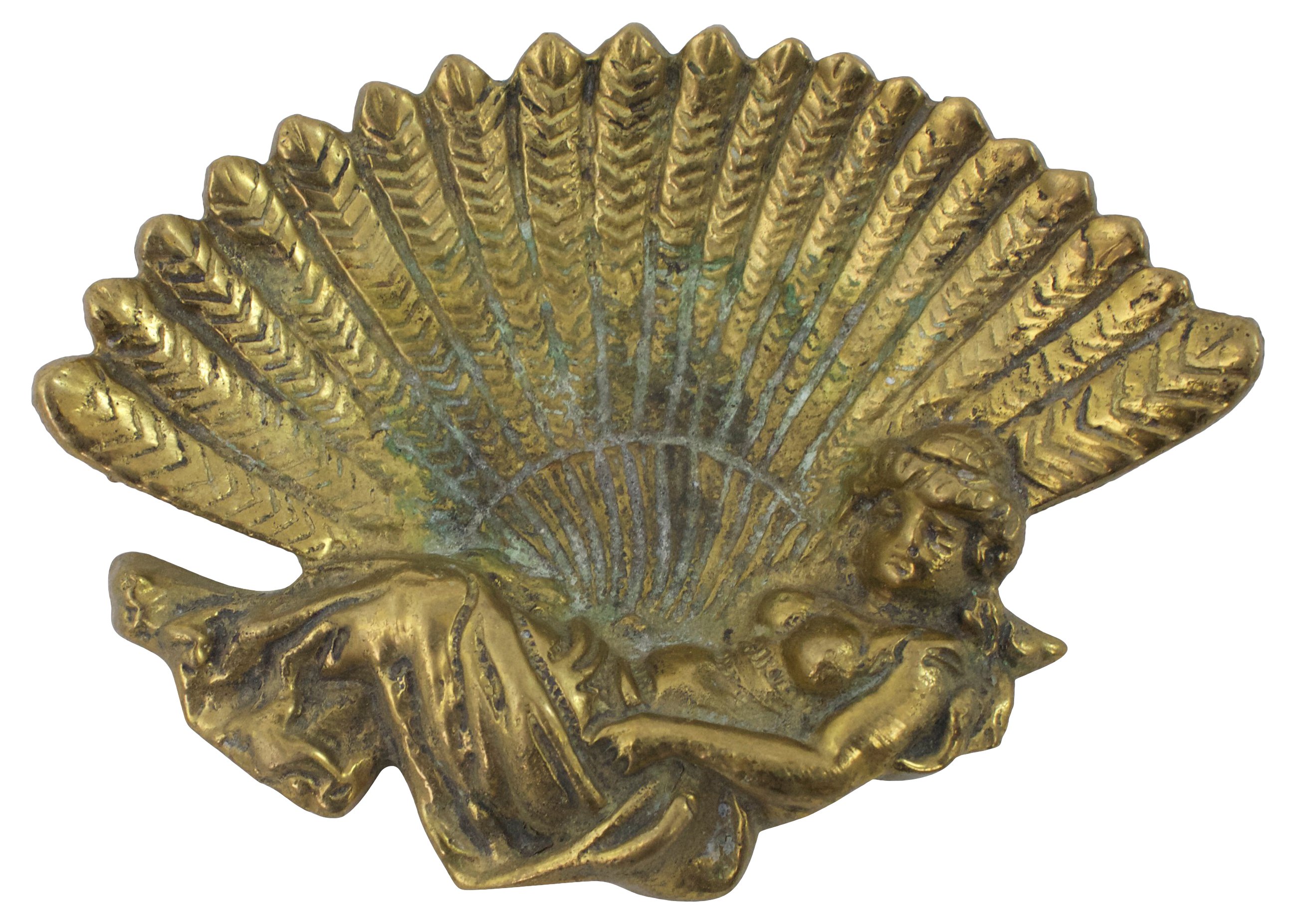 Art Nouveau Brass Trinket Dish~P77584596