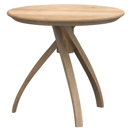 Twist Oak Side Table, Natural~P77574337