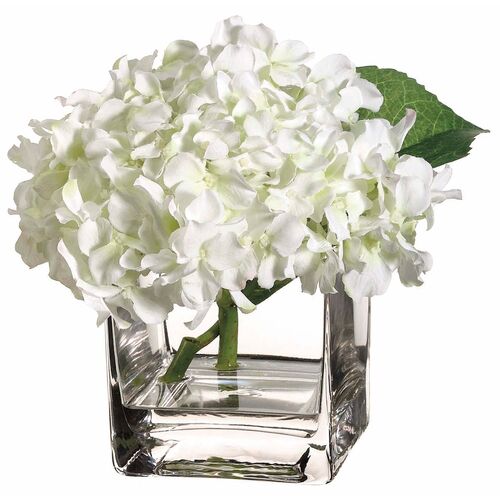 7" Hydrangea in Vase, Green