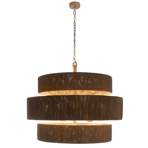 Ellington 3-Tier Seagrass Chandelier, Natural