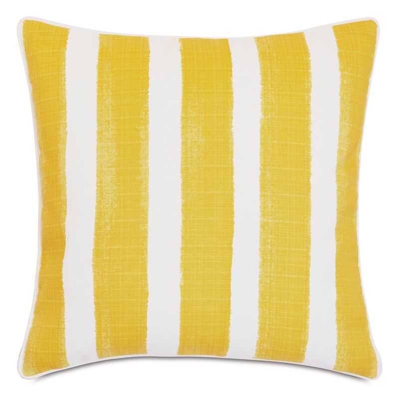 Pergola Outdoor Pillow, Yellow/White