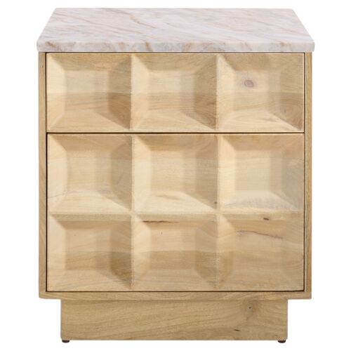 Daxen Marble Top Nightstand
