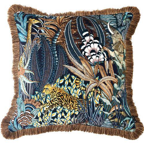 Sabie Forest 24x24 Pillow, Blue Velvet~P77634694