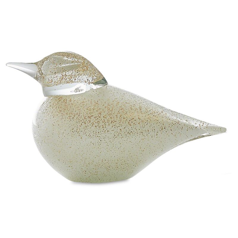 Granilla Glass Bird, Clear/Gold