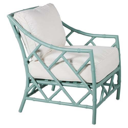 Kit Lounge Chair, Celadon/White~P77517104