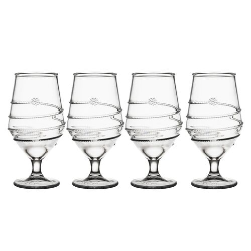 S/4 Amalia Acrylic Goblets, Clear