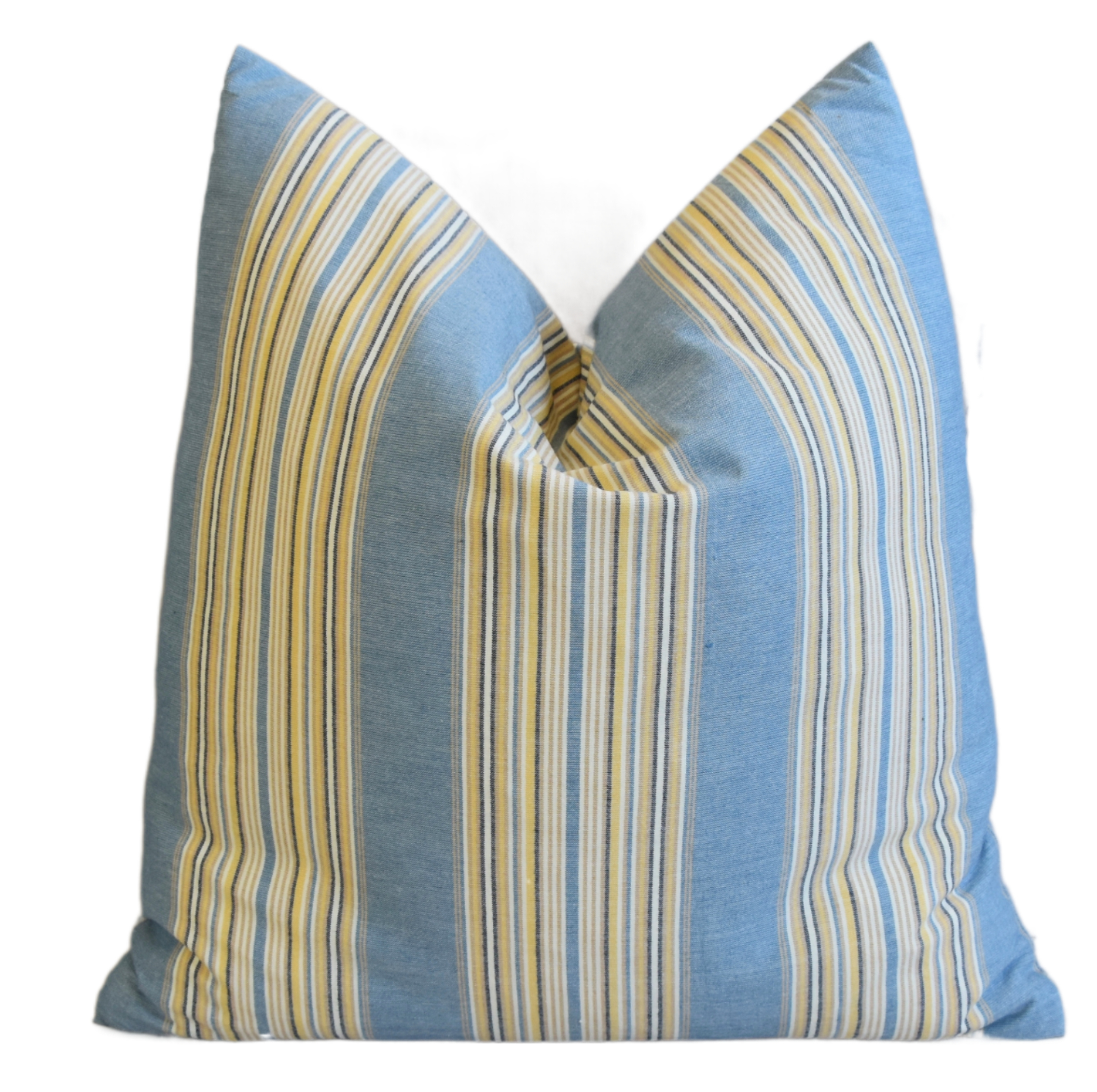 French Blue Striped Ticking Pillow~P77669676
