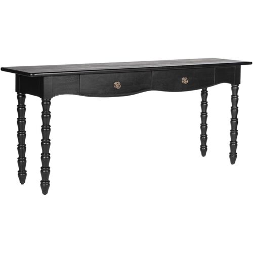 Thalyn Spindle Console Table, Black