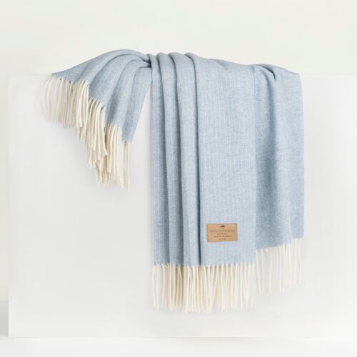 Pinstripe Throw, Lambswool-Cashmere Blend