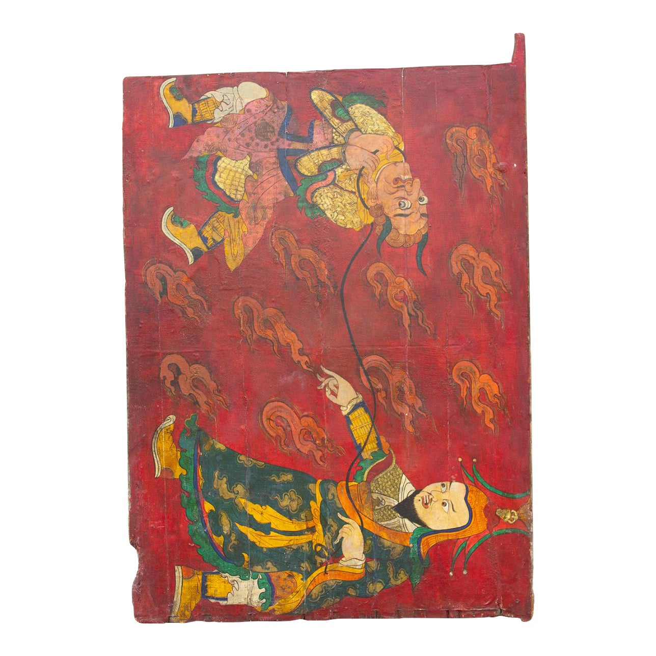 Antique Tibetan Painted Leather Door~P77646995