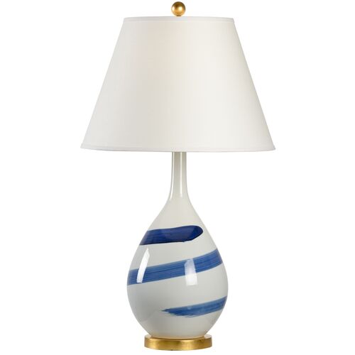 Blue Swirl Porcelain Table Lamp