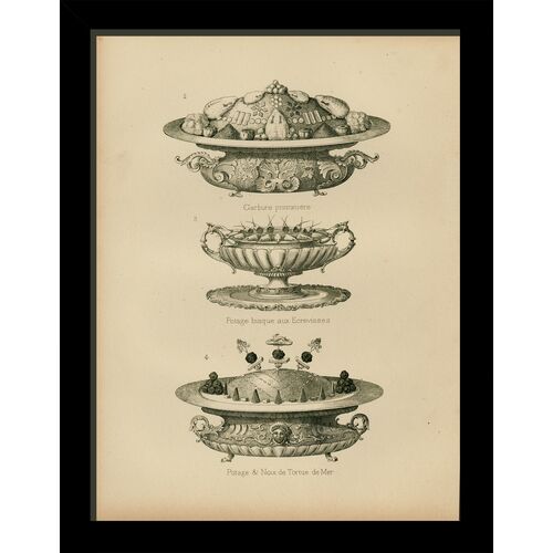 Food Platters - Plate 2 Art Print, 13" x 10"