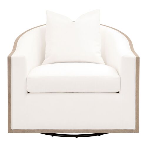 Milly Swivel Chair, Pearl Performance~P77656729
