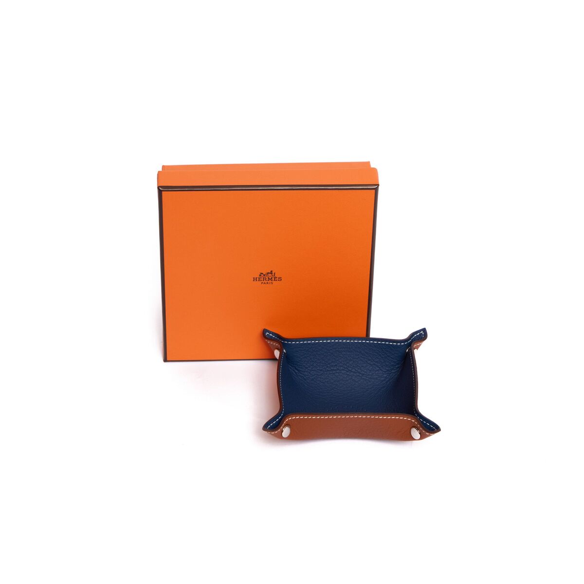 Hermes Blue and Brown Catch All