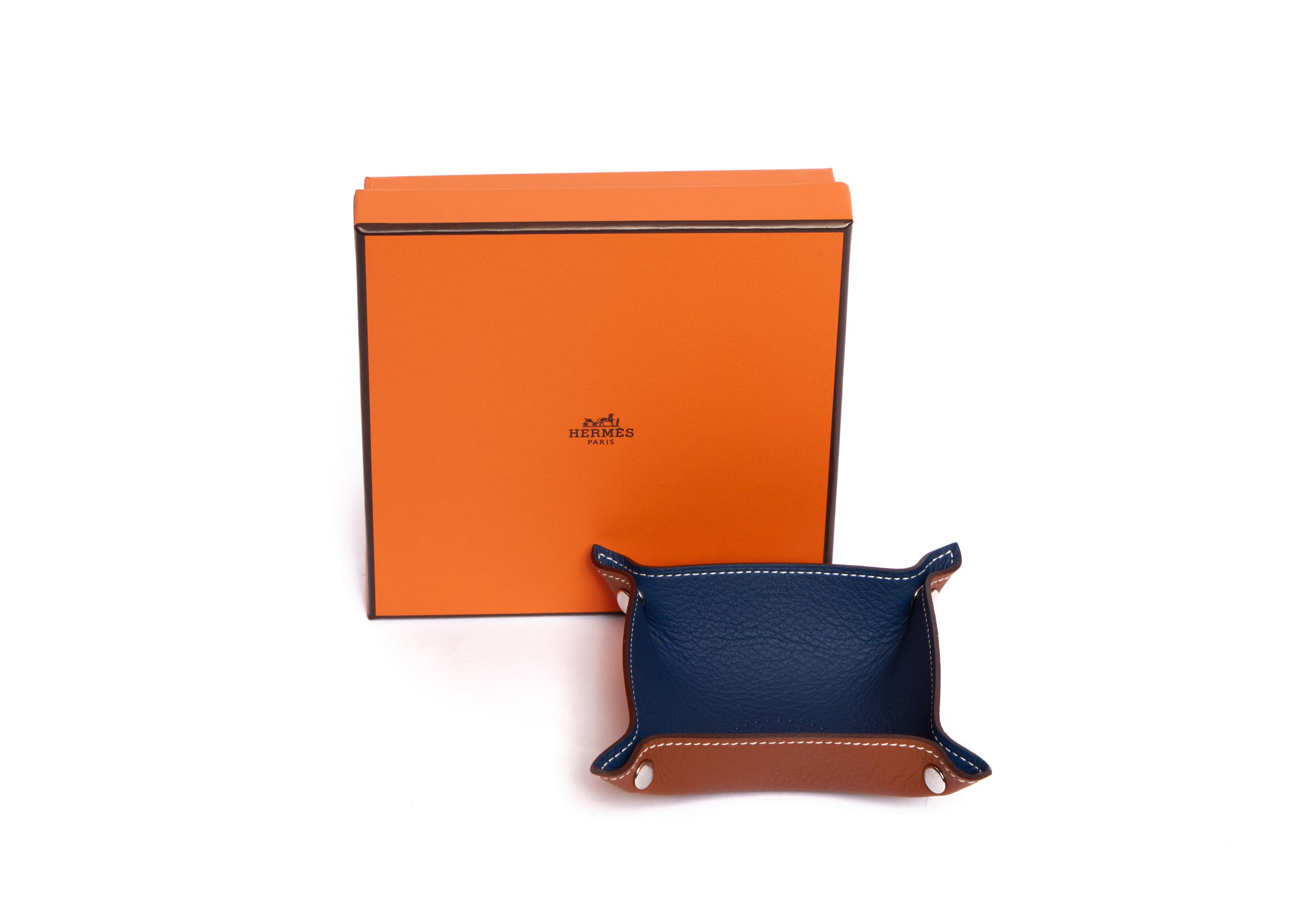 Hermes Blue and Brown Catch All~P77644311