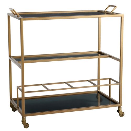 Jak Iron Bar Cart, Gold