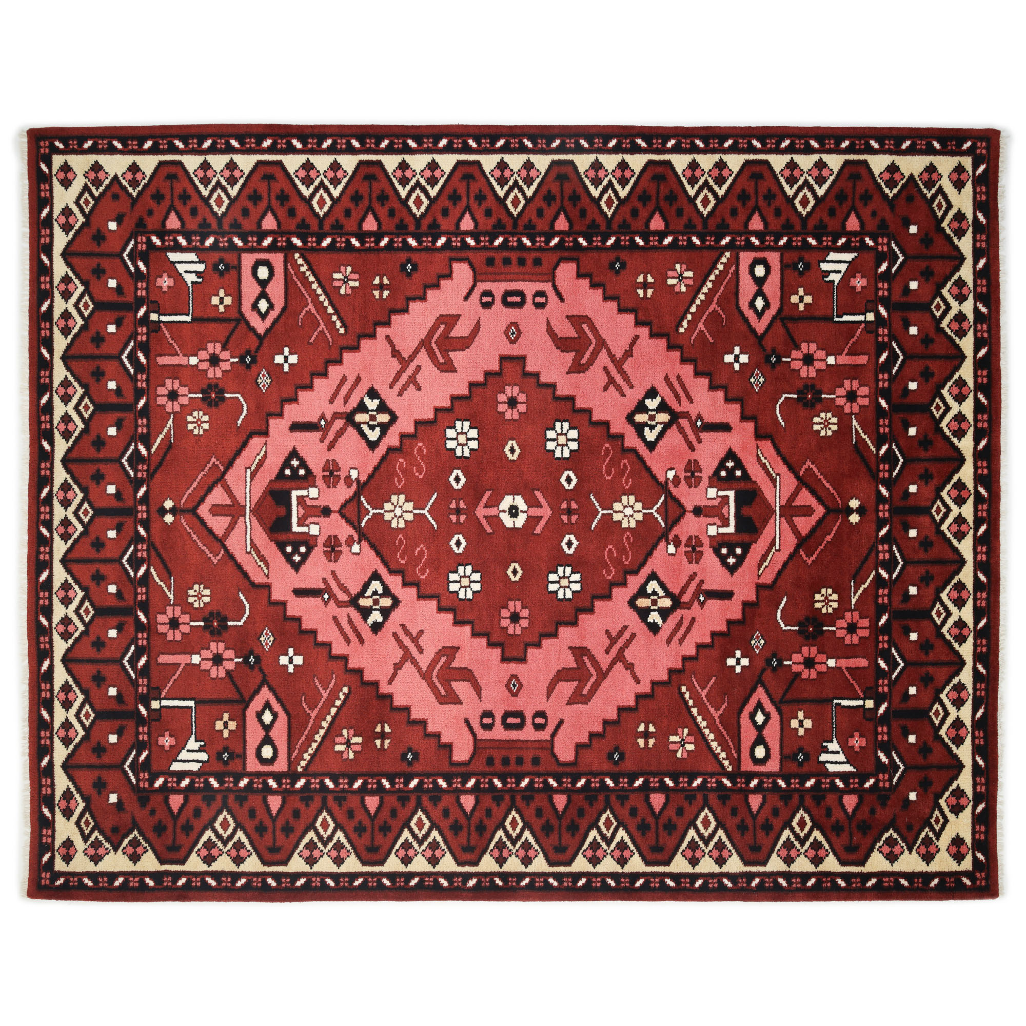 Sasha Hand-Knotted Rug, Rust