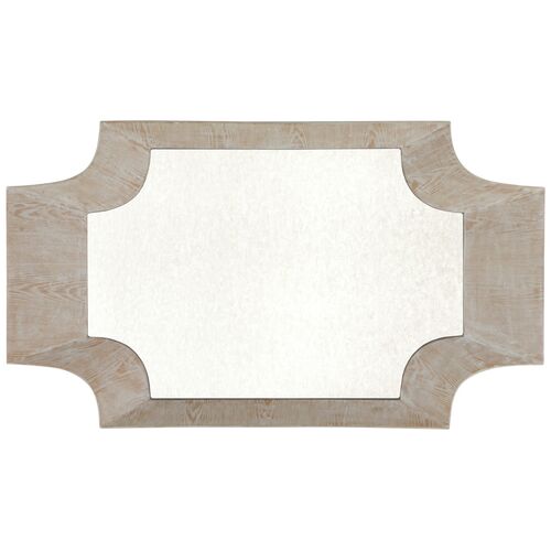 Farris Geometric Wall Mirror, Whitewash