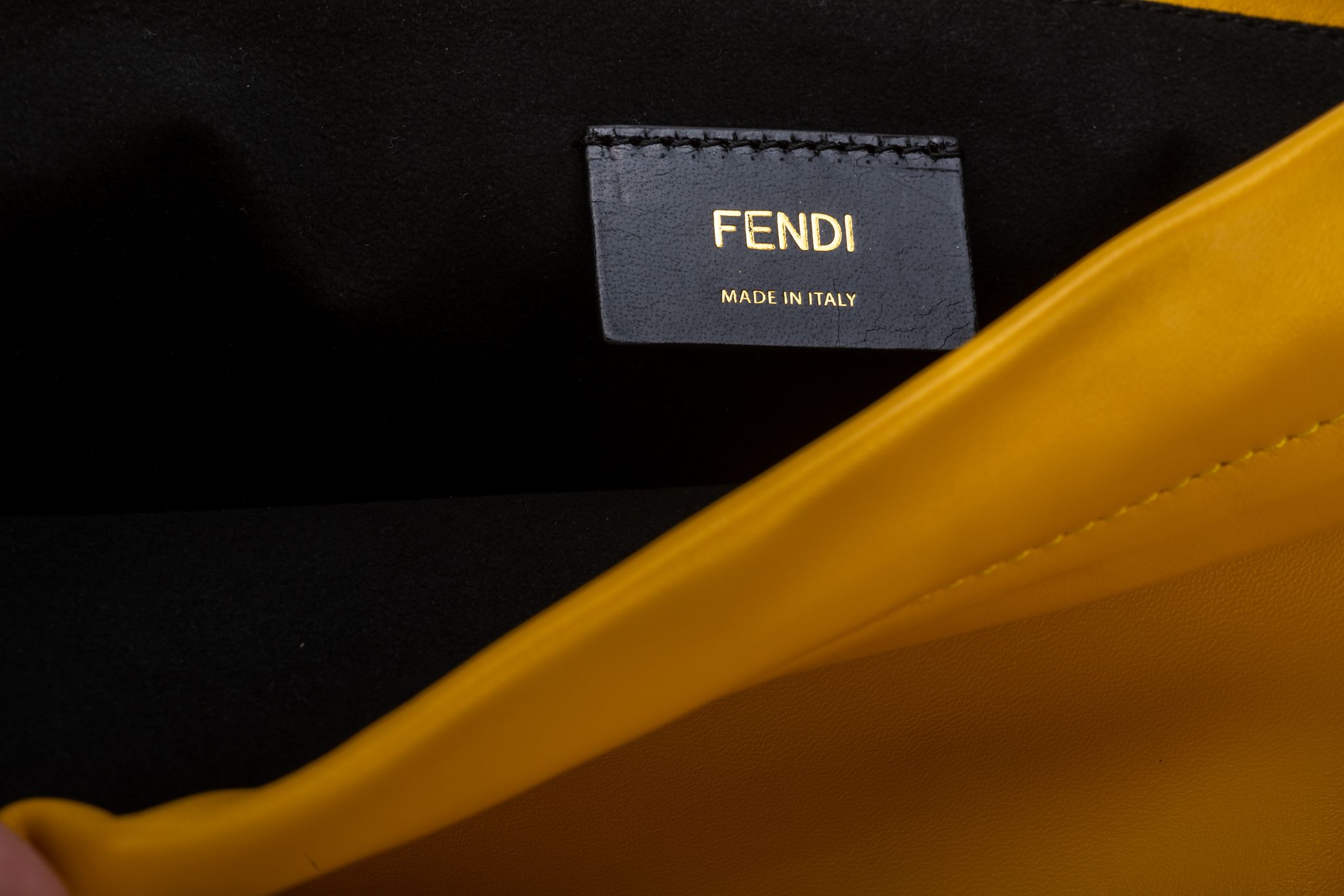 Fendi New Large Yellow Cross Body Bag | One Kings Lane