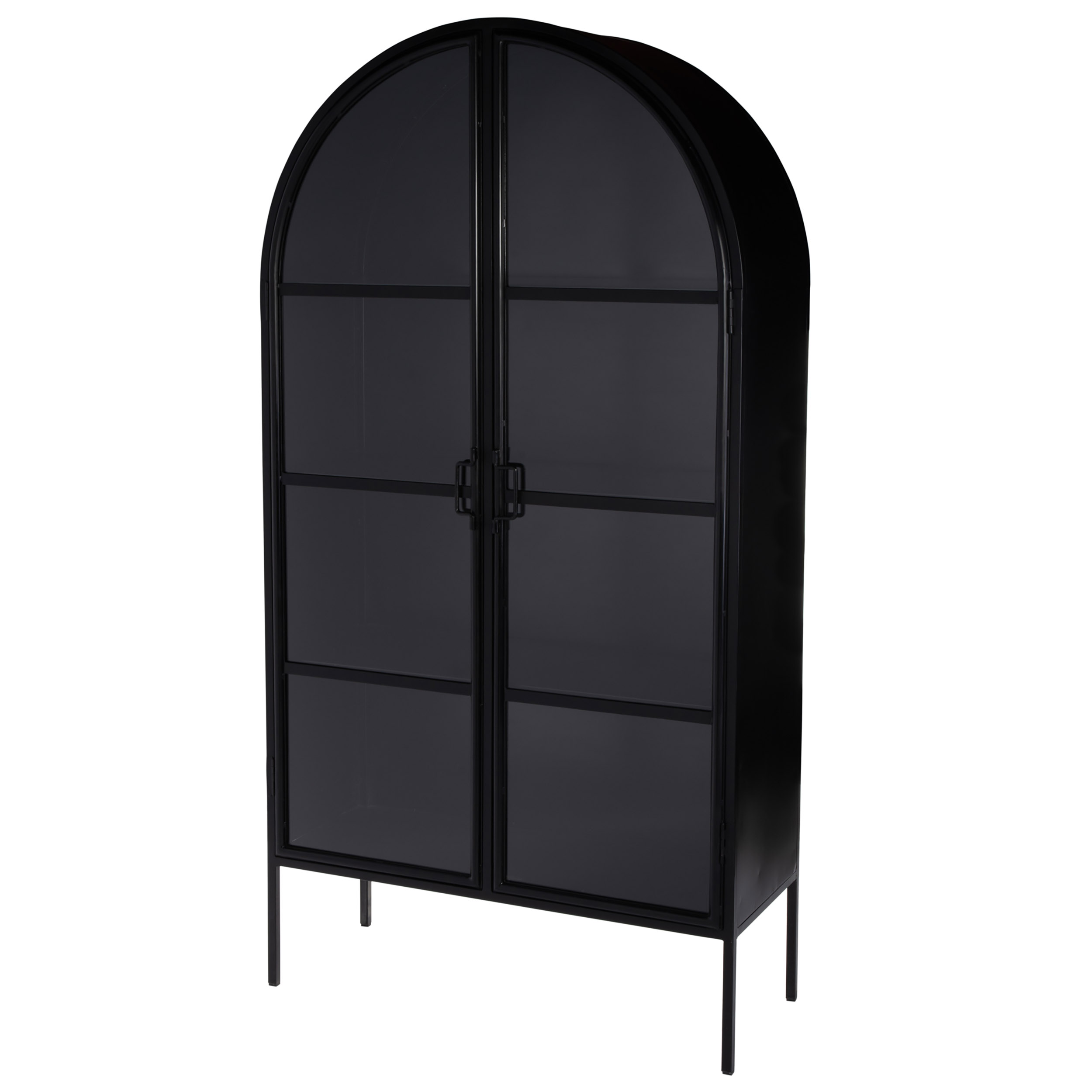 Soren Arched 2-Door Storage Cabinet, Black
