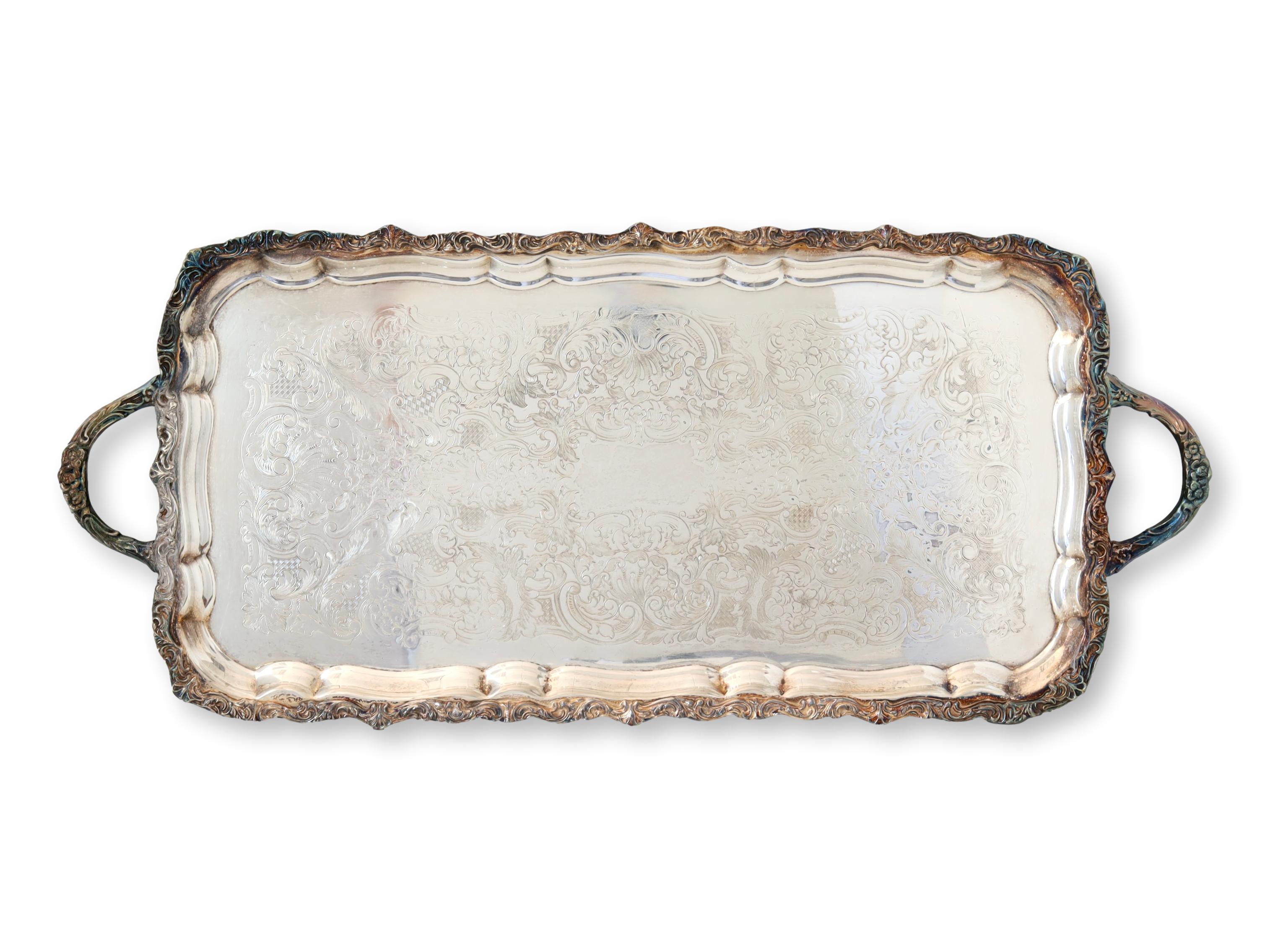 1920s English Silver-Plate Serving Tray~P77690045