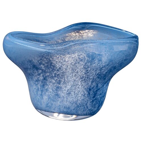 Splash Glass Bowl, Blue