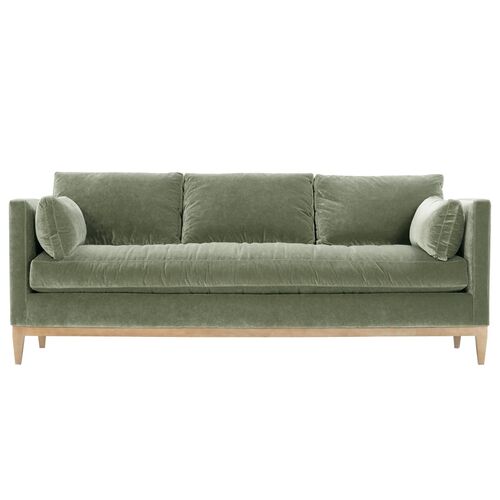 Elodie Velvet Bench-Seat Sofa