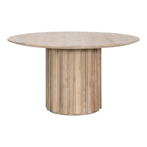 Jean 54" Round Dining Table, Smoke Gray