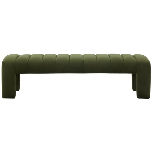 Cassia Boucle Channel Tufted Bench