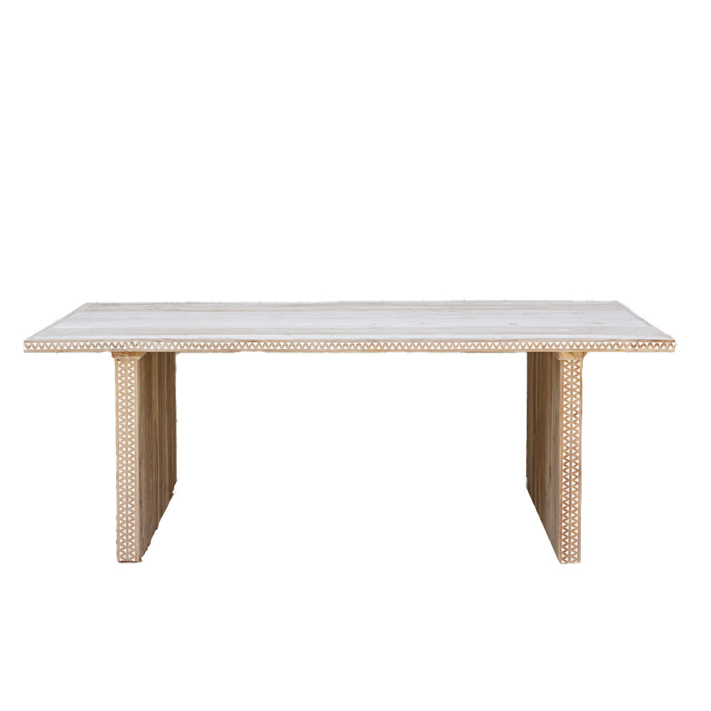 Bleached Mother of Pearl Dining Table~P77669820
