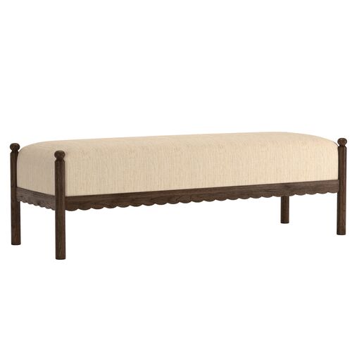 Bennett Scalloped Chenille Bench Bennett Scalloped Chenille Bench