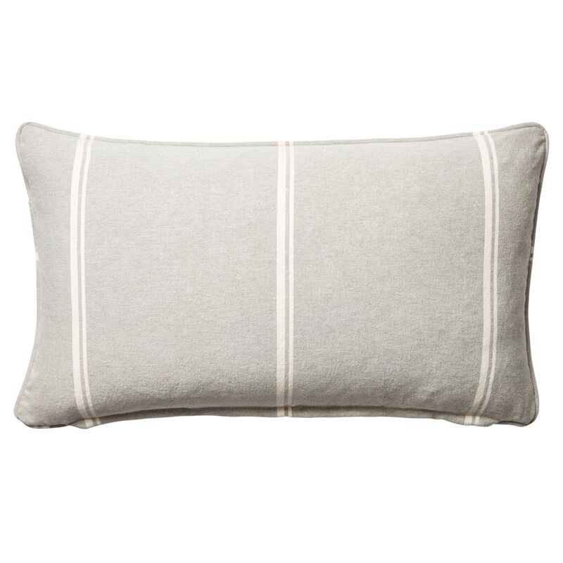 Jordan 12x20 Cotton Pillow, Gray