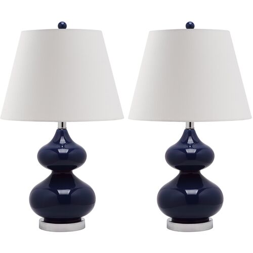 Bethany Table Lamp Set, Navy Blue~P46314000