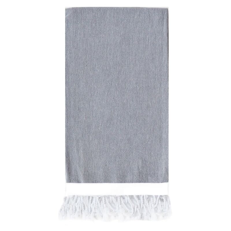 Basic Single-Stripe Towel, Slate