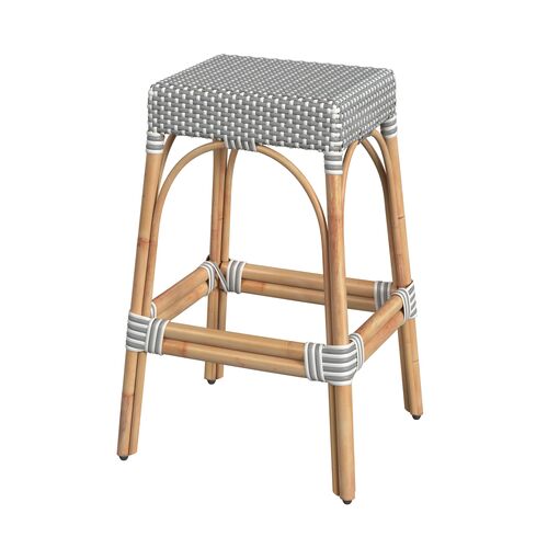 Sabrina 30" Rectangular Rattan Bar Stool